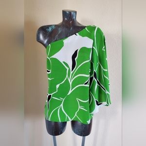 Like New!-Off 1 shoulder tropical top Sz Sm